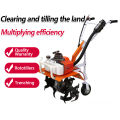 DEKES Plowing machine for farming Rotary Tiller cultivator for farming Micro-tiller, plowing, soil turning and rotary tiller, wasteland reclamation gasoline multi-function Agricultural Garden Gasoline Outdoor Multi-Function Lawn Mower. 