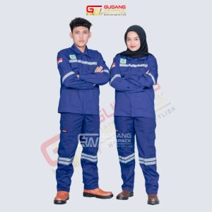 Wearpack Stelan Lengan Panjang Warna Biru Benhur Polos