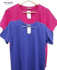 (Sales) Áo Thun Nữ Cổ Tim Tay Ngắn Chất Cotton Mềm Mịn Cao Cấp Shop Helen Nguyễn – ATNN003