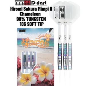 ONE80 SOFT TIP DART - 18G HIROMI SAKUMA 90%TUNGSTEN MIMPI 2 SIGNATURE DART SET ORIGINAL (ARROW DART LEMBUT)