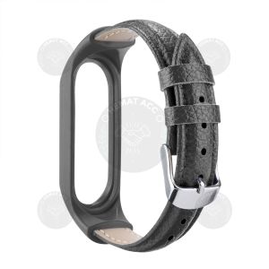 Strap Mi Band 7 6 5 4 3 Kulit PU Leather + TPU Case Tali Xiaomi Miband Hematacc