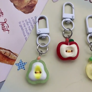 Đáng yêu kẹo dẻo Keychain phong cách nhựa Móc Chìa Khóa Phụ kiện túi cho cô gái tuổi teen món quà người bạn tốt nhất