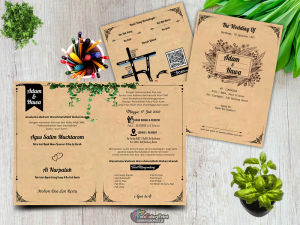 Undangan Pernikahan (50 pcs) / Khitanan Murah Undangan Custom Undangan Unik Undangan Aestetic undangan Rustic