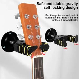 Suitable for acoustic guitar wall mounted guitar stand automatic locking guitar stand wall mounted hook bracket