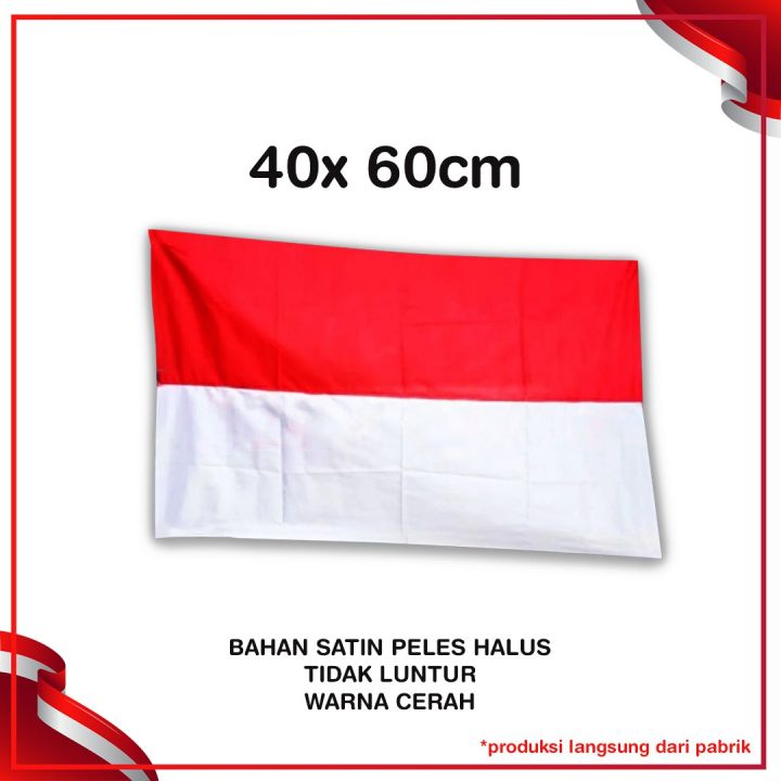 Bendera indonesia Kecil ukuran 60 x 40 cm - Bendera merah putih ...