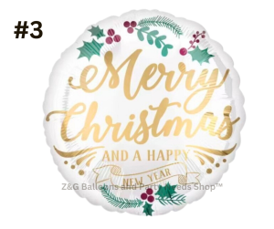 CHRISTMAS PRINT DESIGN FOIL ROUND BALLOON 18INCH/INDIVIDUALY PACK/CHRISTMAS THEME FOIL ROUND BALLOON/MERRY CHRISTMAS FOIL BALLOON