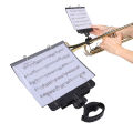 Jiawu Trumpet Marching Lyre Adjustable Marching Band Lyre for Trumpet Marchings Band Accessory with Flip Folder Includes 5 Refill Sleeves Quick Disassembly Design Stable. 