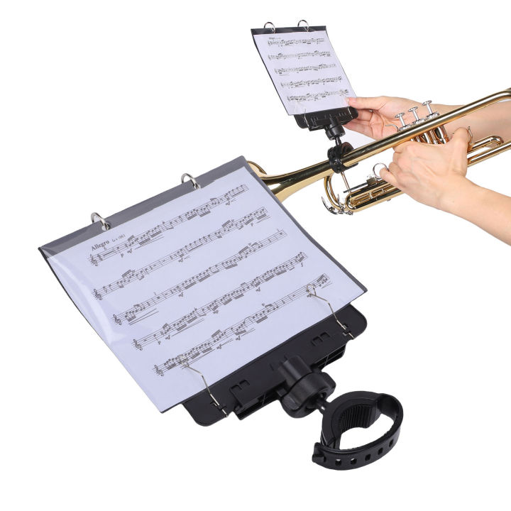 Jiawu%20Trumpet%20Marching%20Lyre%20Adjustable%20Marching%20Band%20Lyre%20for%20Trumpet%20Marchings%20Band%20Accessory%20with%20Flip%20Folder%20Includes%205%20Refill%20Sleeves%20Quick%20Disassembly%20Design%20Stable%20-%20Image%205