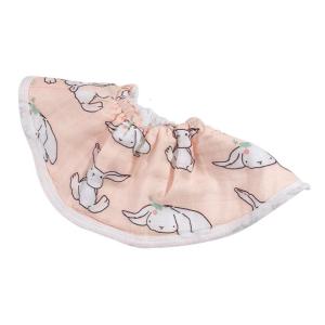 Cartoon Printed Baby Feeding Drool Bib Cotton Saliva Towel 360 Degree Rotation