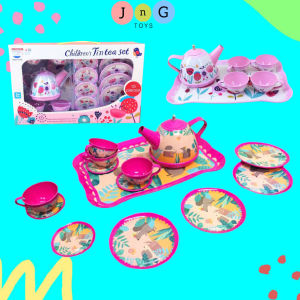 Mainan Cangkir Teko Tea Set Anak Set Teh Anak Children Tin Tea Set