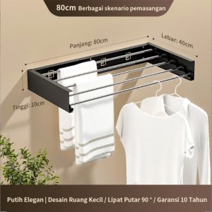 Rak Jemuran Pakaian Lipat Dalam Ruangan Rak Jemuran Pakaian Tak Terlihat Dinding Lipat Rak Jemuran Balkon Jemuran