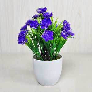 Azgalery PBP23 / Pot Bunga Plastik Bunga Kamelia Ornamen Hias Tanaman Artificial Flower Import Jakarta / COD