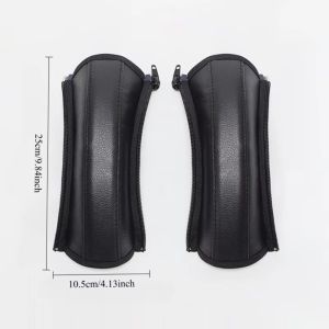 MRCHUA Ergonomic Design Stroller Handlebar Covers Soft PU Leather Universal Pram Handle Case Fashion Bumper Protector Baby Stroller Bumper Outdoor