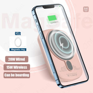 🇸🇬[SG STOCK] 15W Magnetic Wireless Powerbank Magsafe 20W Wired Fast Charging Power Bank 5000mAh 10000mah Backclip Battery For iPhone 14 13 12 Series