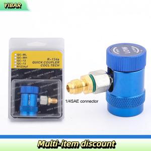 YIBAR Freon R134a Cylinder Adapter Gas Injector Adjustable Low Connector Voltage Quick Release Hose Adapter Air Conditioning Installat