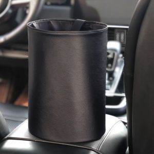 Car Trash Can Waterproof Foldable Hanging Garbage Bag Car Folding Trash Can Organizer Compartments