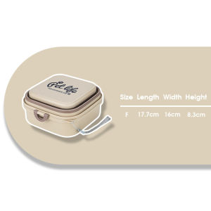 Portable Pet Foldable Bowl Dual Compartment Built In Divider Safety Lock Leak Proof Handle Food Grade