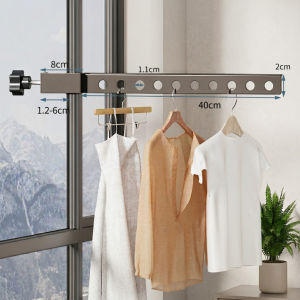 Cây phơi đồ gắn cửa sổ lan can gập gọn thép carbon sơn tĩnh điện tiện lợi Easy Stuff
