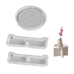 Practical Round Plate Flexible Silicone Tray With Sturdy Base Great For Dining Table Setting and Event Daily Use