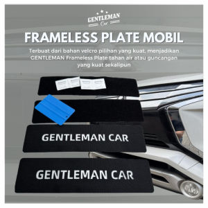 Gentleman Frameless Dudukan Plat Nomor Tatakan Plate Tempel Tanpa Bingkai Mobil