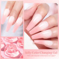 BORN PRETTY 7ML Thermal Jelly Nude Nail UV Gel Color-changing Temperature Soak Off Nail Art Gel Polish UV Gel Varnish. 
