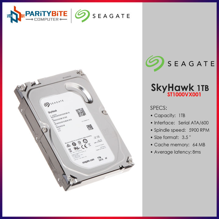 Seagate SkyHawk Surveillance HDD 1TB ST1000VX001 64MB Cache SATA