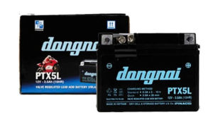 Ắc quy xe máy Đồng Nai PTX5L/ PTZ5L ( 12V/3.5Ah 12V4Ah) dùng cho xe Wave Cuxi Exciter Future Lexam Mio Nouvo Nozza SNA Đồng Nai PTZ5L ( 12V4Ah)