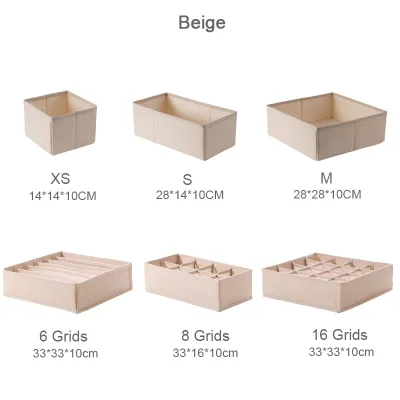 Homepeas® Minimalist Style Foldable Linen Wardrobe Drawer Clothes Underwear Storage Box Organizer Drawers Divider