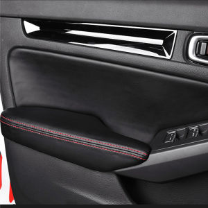 4pcs Suitable For 11th Honda Civic FE 2022 2023 Car Interior Door Trim Panel Armrest PU Leather Protection Covre Car Decoration Modification Products