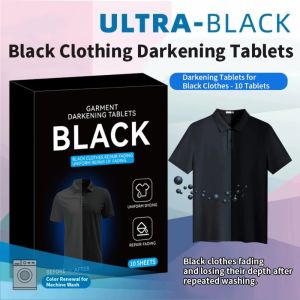 MIRELAE 1/10Pcs Anti Fade Black Clothing Restorer Sheets Universal Easy to Use Clothing Blackening Film Portable Laundry Black Dye Paper for Washing Machine Black Clothes Brightening