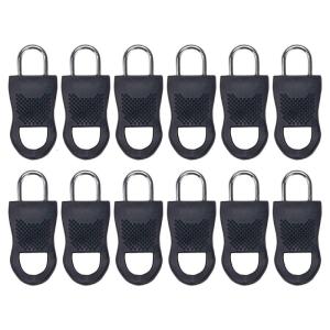 12Pcs Zippers Pull Replacements Detachable Zippers Pull Repair Set for Clothing Luggage Boot Jeans Purse Backpacks