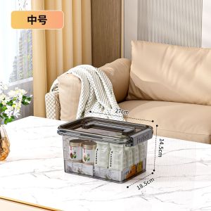 Household portable transparent storage box clothing and toy storage box organizing box plastic basket car backup storage box