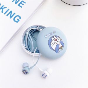 Mezone Lovely Creative Earphone 3.5mm Plug Wired In-ear Headphones With Mic Cute Cony Brown Cartoon Headphones in-Ear Earphones Earbuds