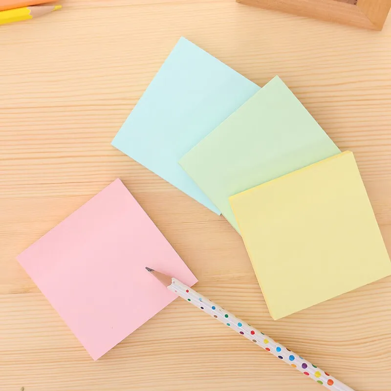 Deli Sticky Notes 100 Sheets 76 x 76mm Strong and Long-lasting Adhesive but Remove-clean Notes, Repositionable, Stick on many Surfaces EA01303