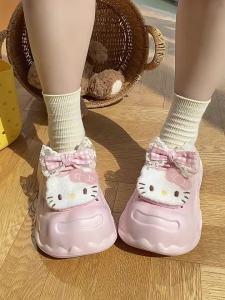 Thick-Soled Height-Increasing Cute Cartoon Shirley Rose Clogs For Women 2025 Summer Fashion Versatile Closed-Toe Slippers