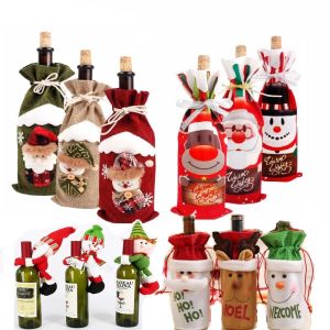 Polocat Christmas Bottle Cover Merry Christmas Decorations For Home 2023 Christmas Ornament New Year 2023 Xmas Navidad Gifts