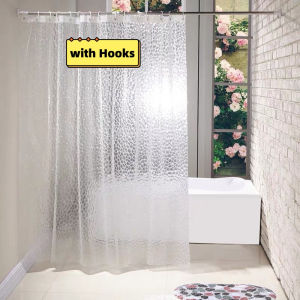 3D 180*200 Shower Curtain PVC Waterproof Mildewproof Bath Curtains with Hooks Modern Design Shower Curtain