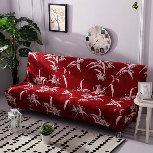 ❤Quick delivery+COD❤ 160-190CM thick solid color sofa-bed cover universal size armless sofa-bed cover tightly wrapped non-slip elastic stretch furniture cover