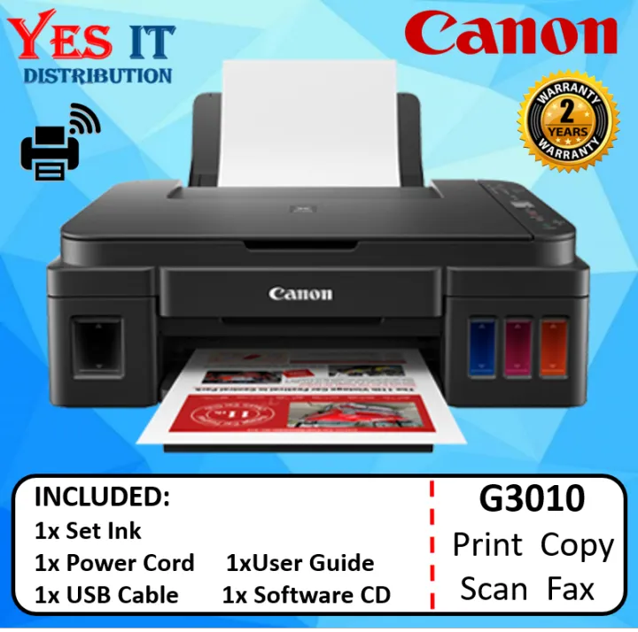 Canon PIXMA G3010 Refillable Ink Tank Wireless All-In-One for High Volume Printing