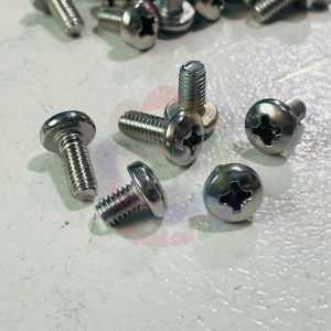 Ốc M4 đầu dù Niken ốc vít bake 4mm ốc đầu tròn hợp kim mạ Niken rất cứng cáp nhiều kích thước cho đồ gia dụng điện tử
