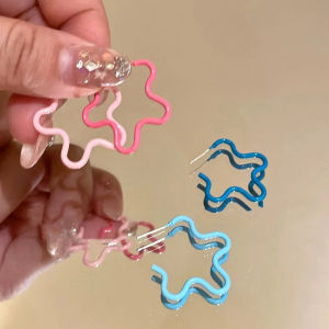 Hmeme Cổ Điển Gradient Hoa Hoop Bông Tai Cho Phụ Nữ Hợp Thời Trang Kim Loại Không Thường Xuyên Nhỏ Giọt Dầu Bông Tai Đồ Trang Sức Quà Tặng Sinh Nhật