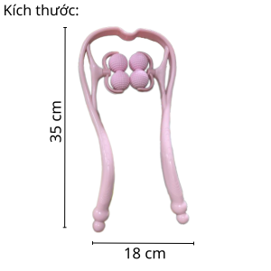 Dụng cụ massage vai cổ gáy chân tay 4 bi massage kèm lọ tinh dầu massge 10ml dễ dàng sử dụng lăn rất êm