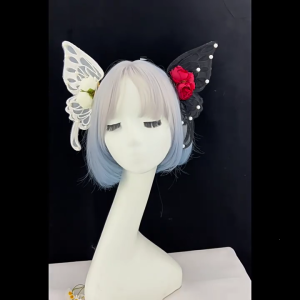 Woodlands ELF Mũ sắt có phần ngọc trai và phụ kiện tóc cánh tinh tế thích hợp cho sự kiện renaissances