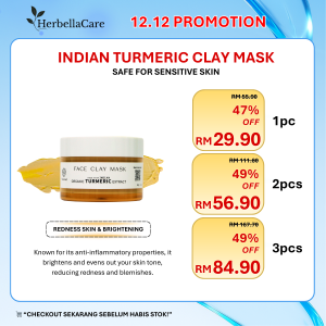 [NATUREAL] Organic Turmeric Face Mask Clay mask 60g – Anti-Inflammation Brightens Skin & Reduces Acne
