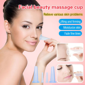 💝Hot Sale💝Home Massage Cup Vacuum Cupping Tricolor Silicone Beauty Massage Moisture Absorption Beauty Home Facial Transparent Cupping Set Home Use Beauty Salon Vacuum Face Massage Cups Mini Colorful Silicone Cupping Therapy Kit
