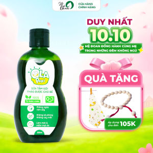 Sữa tắm gội thảo dược OLA PAPI chiết suất từ thảo mộc thiên nhiên giúp làm sạch da ngừa rôm sảy mụn nhọt cho bé yêu dung tích 200ml