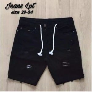 Celana jeans pendek robek premium distro celana pendek sobek celana pendek jeans sobek tali kolor