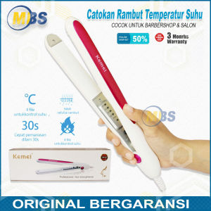 Catokan Rambut Kemei km 532 Professional Pelurus Rambut Temperatur Suhu - Pink