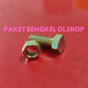 10 PCS Baut BMK Baut Mur Kuning M10