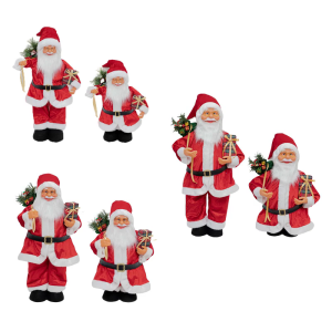 Expandable Santa Statue Christmas Decoration For Tabletop Shelves With Child Friendly Interactive Features